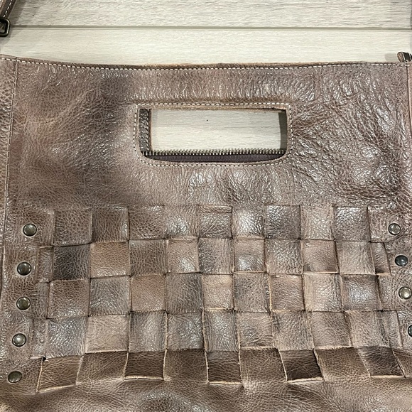 Bed Stu Orchid Studded Leather Satchel Purse/Bag - Picture 2 of 9